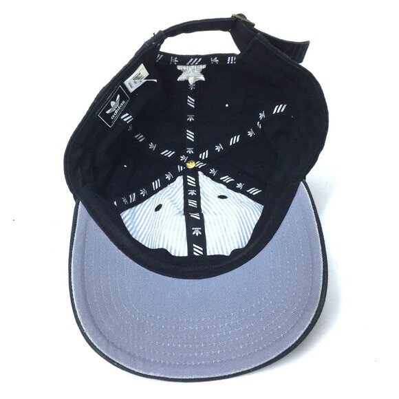 Adidas Black Cotton Baseball Cap Adjustable Strapback Hat OSFM Classic Logo - Picture 3 of 6